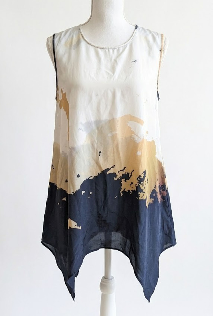 Cocoon House Tank Top Silk Duster Sheer Art to Wear